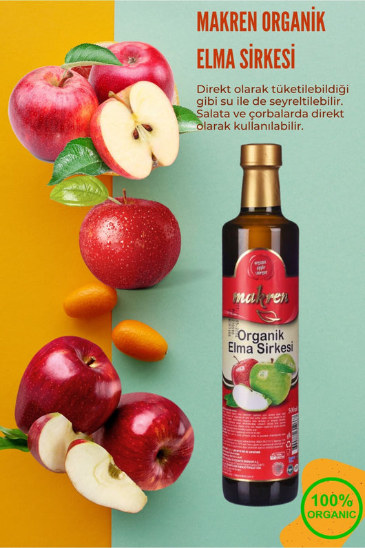 Makren Organik Elma Sirkesi 500 ml Palmiye Gurme