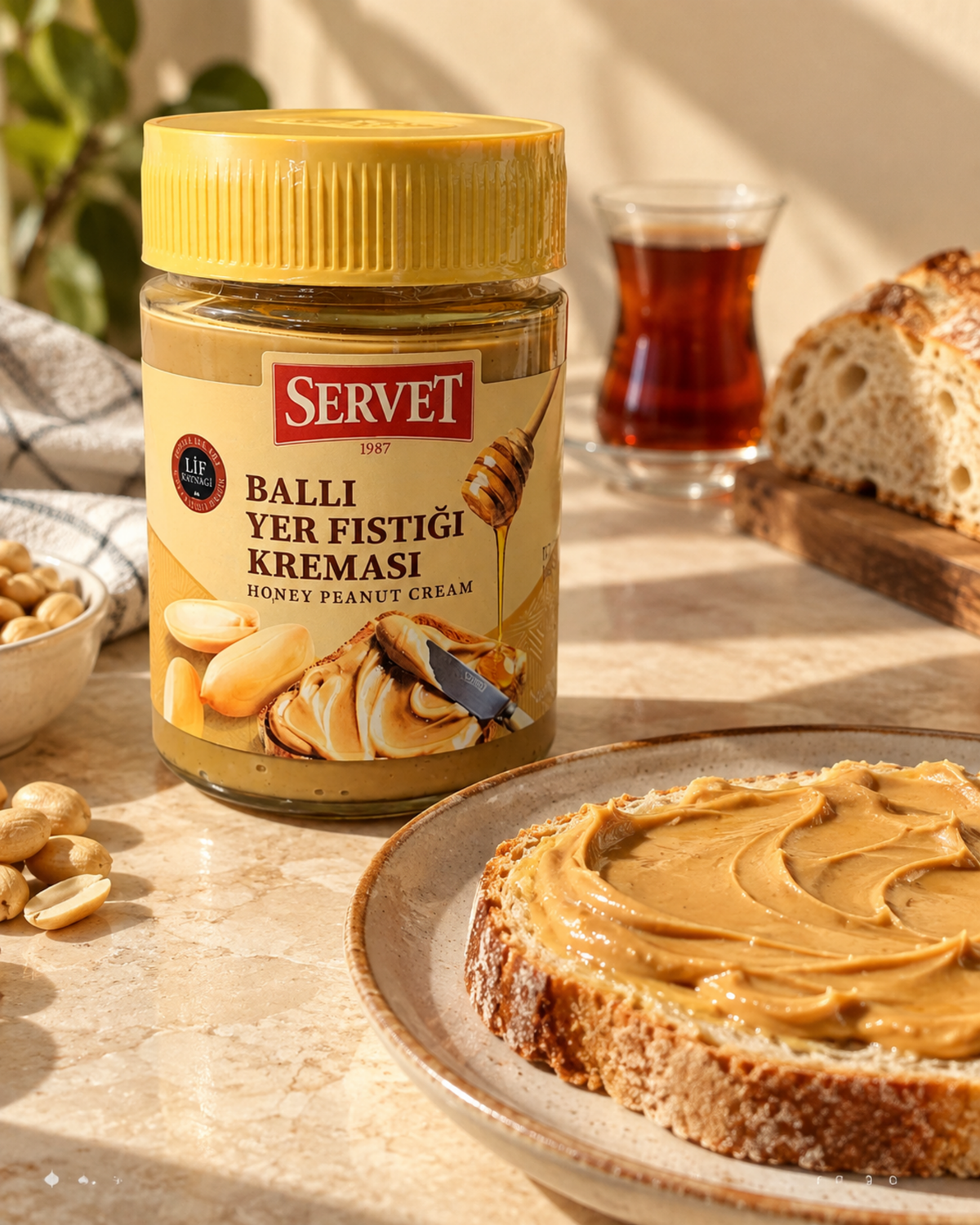 Servet Ballı Yer Fıstığı Kreması 315g Palmiye Gurme