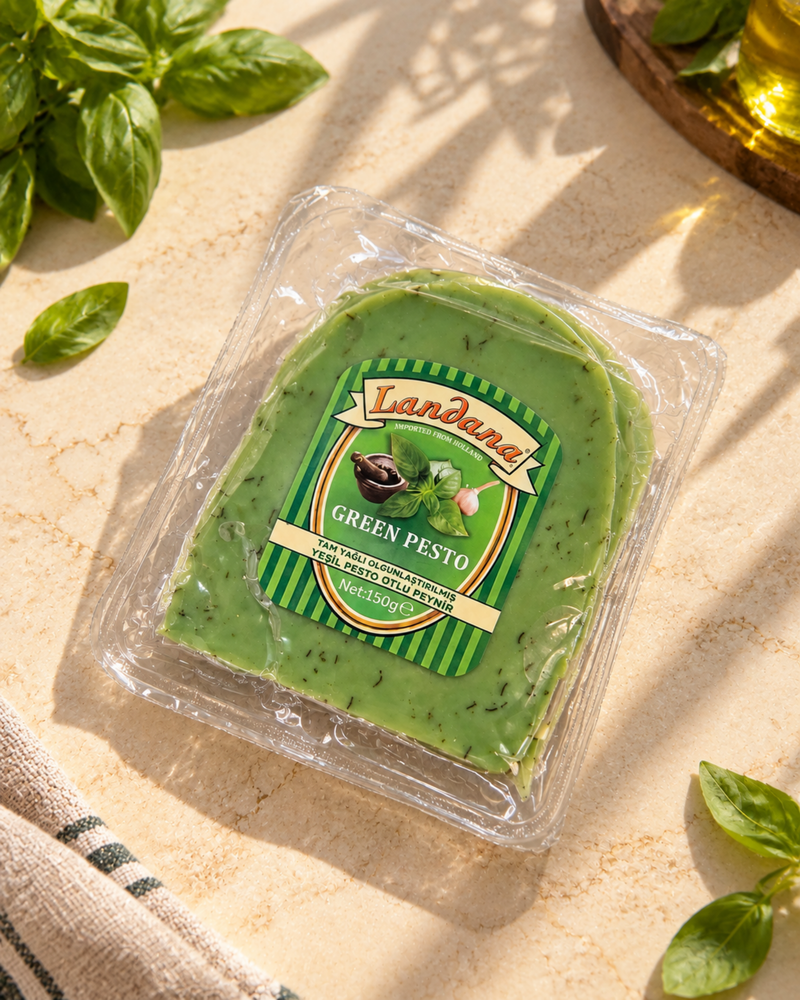 Landana Green Pesto Yeşil Pesto Otlu Dilimli Peynir 150 g