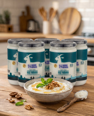 Seçen Çiftliği Tam Yağlı Keçi Yoğurdu – 5’li Avantaj Paketi (5 x 600 g) Palmiye Gurme
