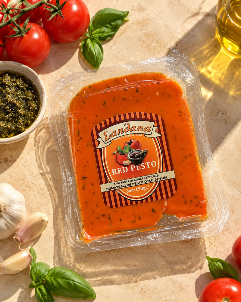 Landana Red Pesto Domatesli ve Pesto Otlu Dilimli Peynir 150 g