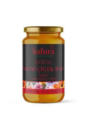 Safura Doğal Krem Çiçek Balı 450g Palmiye Gurme