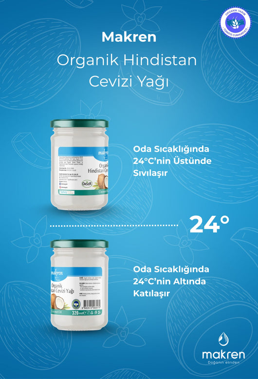Makren Organik Hindistan Cevizi Yağı 320 ml Palmiye Gurme