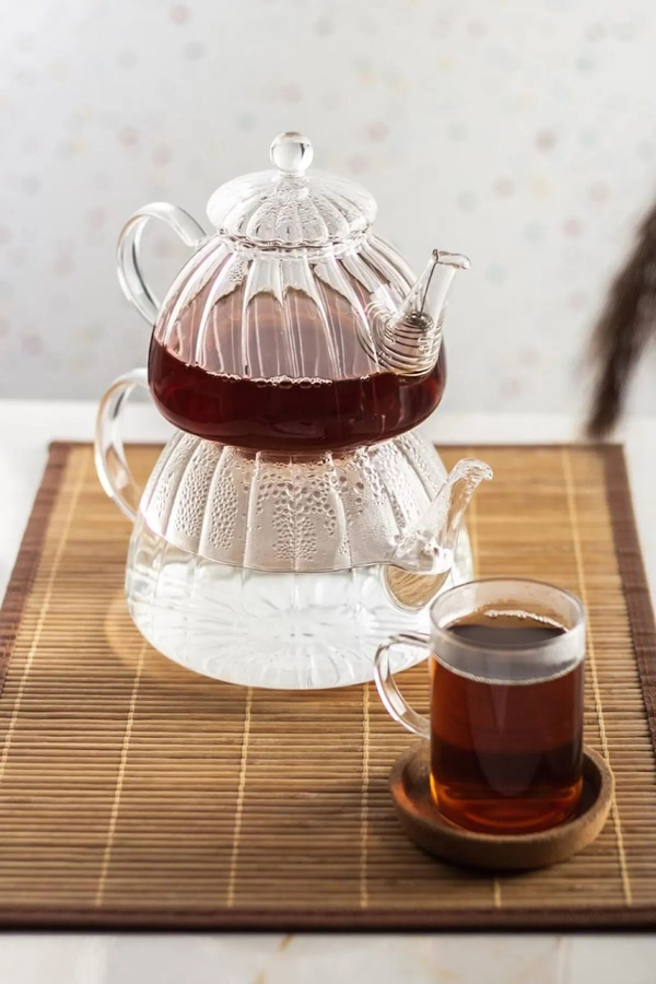 Isıya Dayanıklı Borosilikat Cam Çaydanlık – Şeffaf Tasarım, Sağlıklı ve Dayanıklı Palmiye Gurme