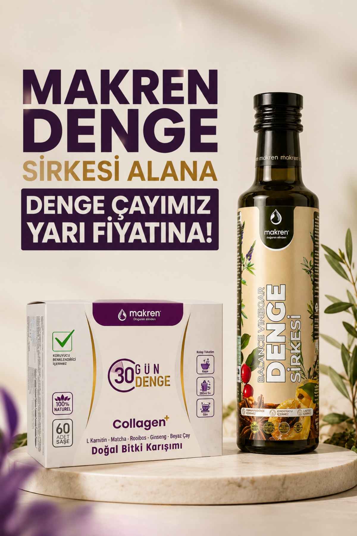 Makren Denge Serisi İkili Avantaj Paketi (%50 İndirimli 2. Ürün Kampanyası) Palmiye Gurme