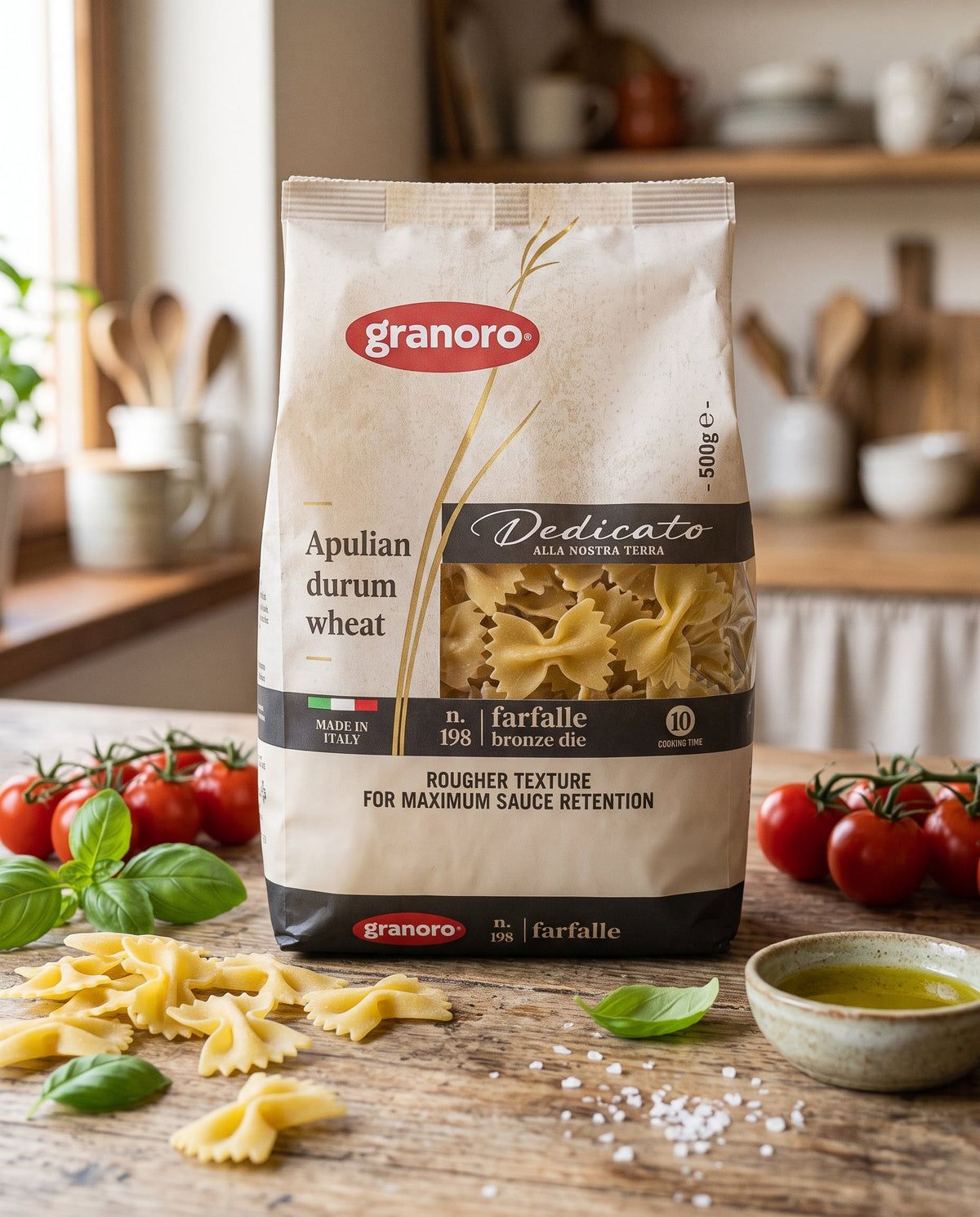 Granoro Dedicato İtalyan Fiyonk Makarna (Farfalle) 500 g Palmiye Gurme