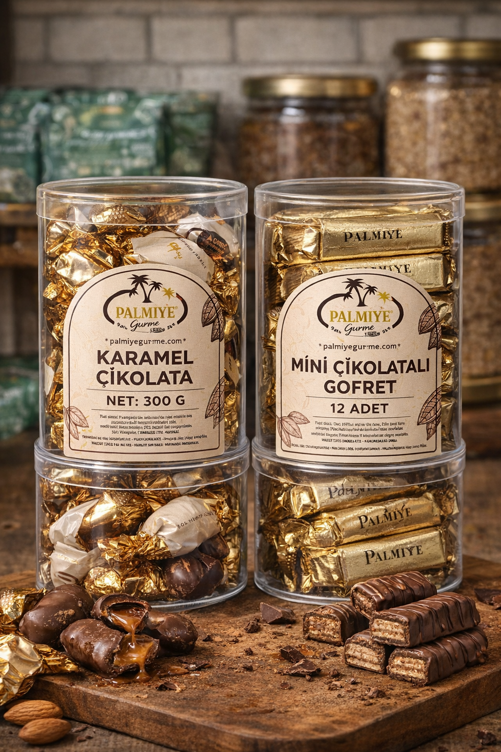 Mini Çikolatalı Gofret 12 Adet Palmiye Gurme