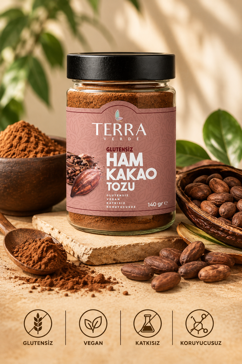 Terra Verde Glutensiz Ham Kakao Tozu 140 g