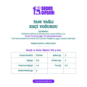 Seçen Çiftliği Keçi Yoğurdu Palmiye Gurme
