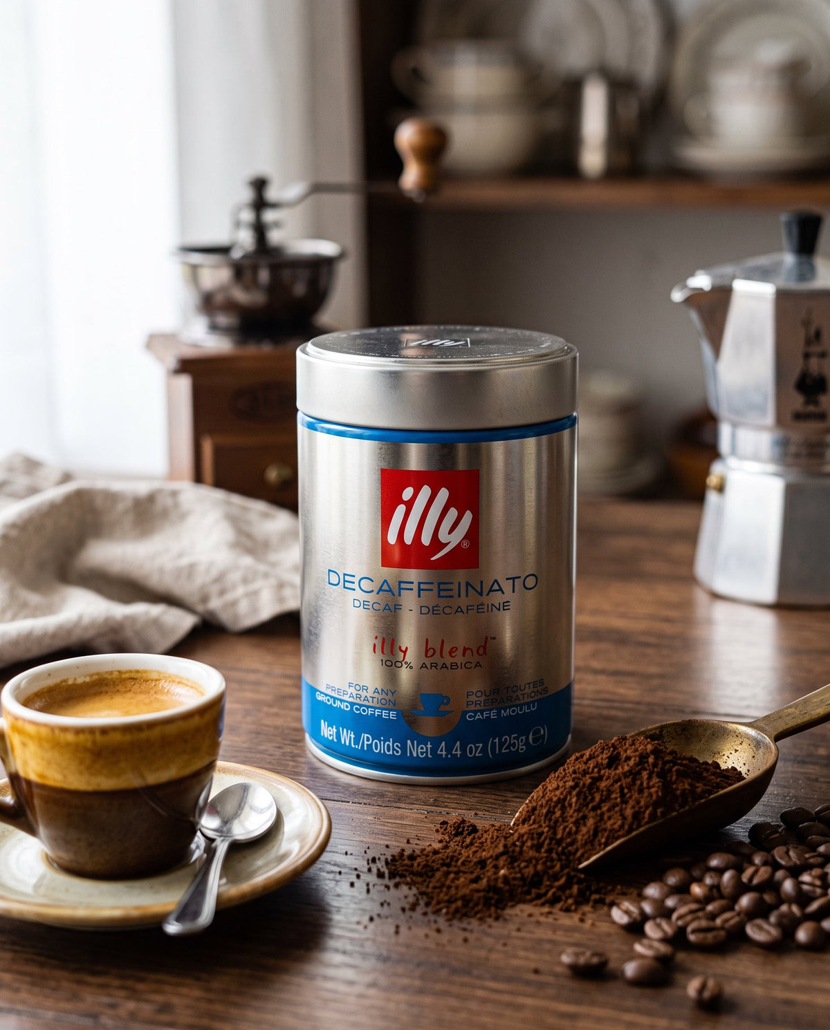 illy Decaffeinato Kafeinsiz Öğütülmüş Kahve 125g Palmiye Gurme