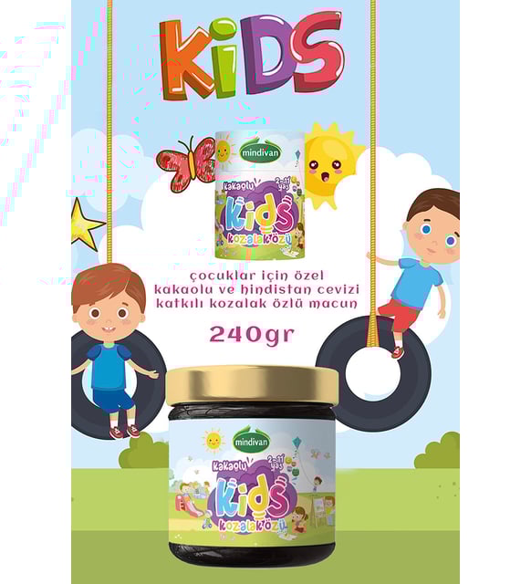 Mindivan Kakaolu Kids Kozalak Özü (240gr) Palmiye Gurme