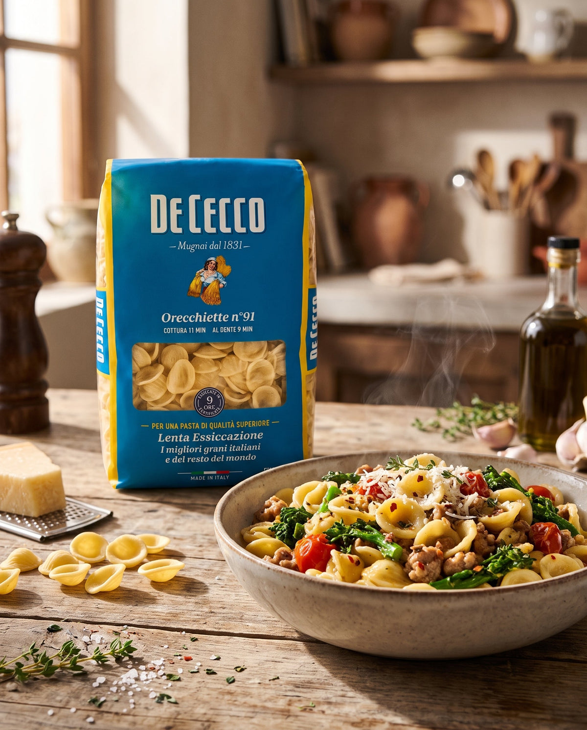 De Cecco Orecchiette 500 g (Bronz Kalıp İtalyan Makarnası) Palmiye Gurme