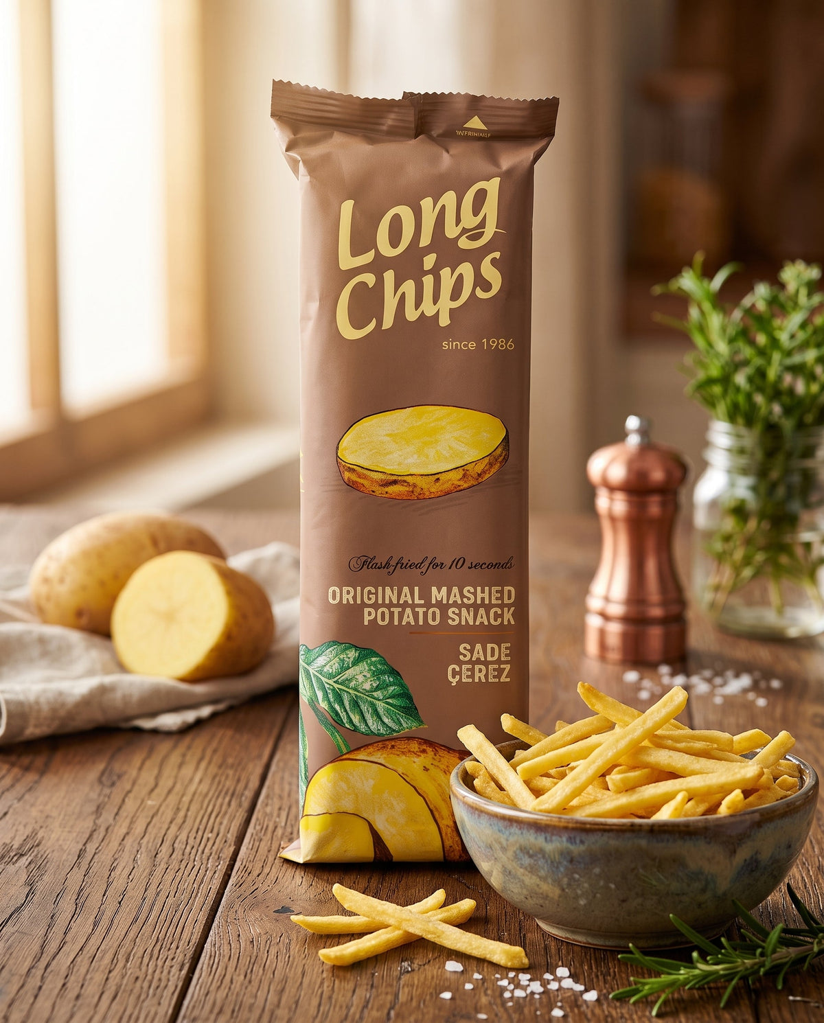 Long Chips – Orijinal Sade Uzun Patates Cipsi Palmiye Gurme