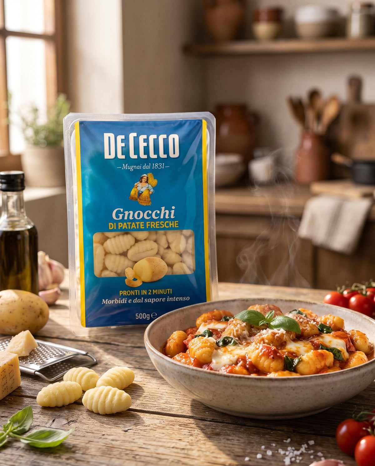 De Cecco Gnocchi di Patate Fresche Patatesli Gnocchi 500 g Palmiye Gurme