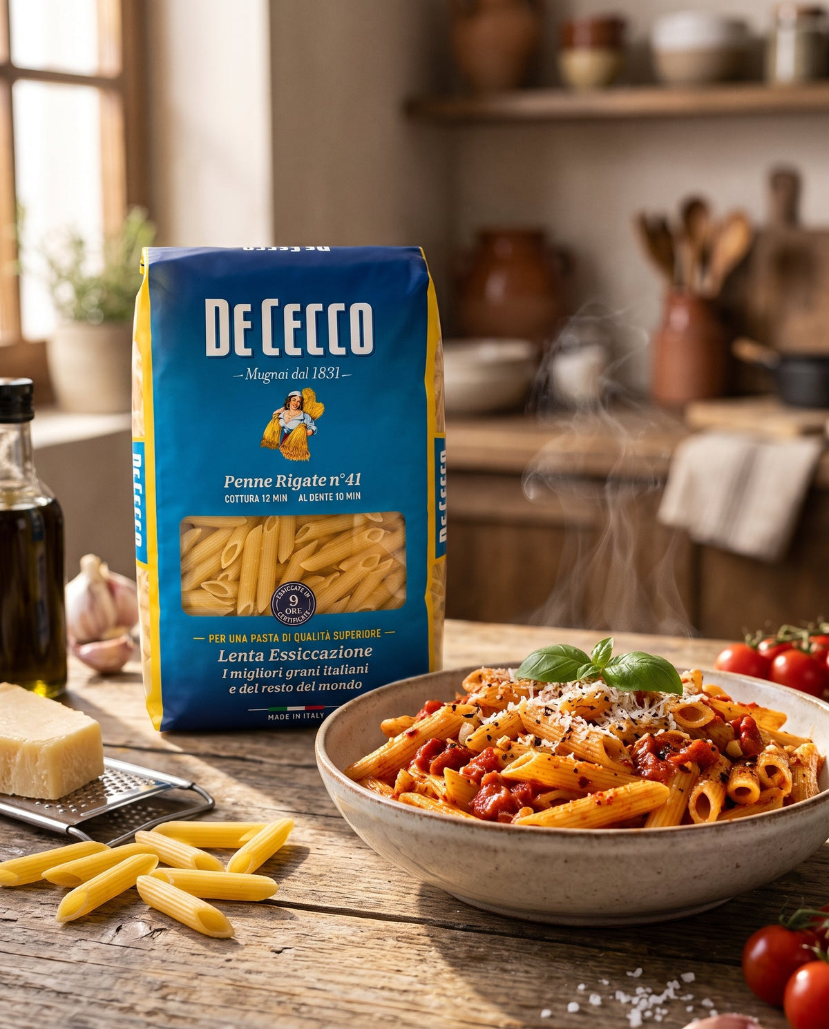 De Cecco Penne Rigate Kalem Makarna 500 g (Bronz Kalıp İtalyan Makarnası) Palmiye Gurme