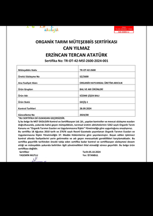 Organik Karakovan Balı - Kütük Bal Palmiye Gurme