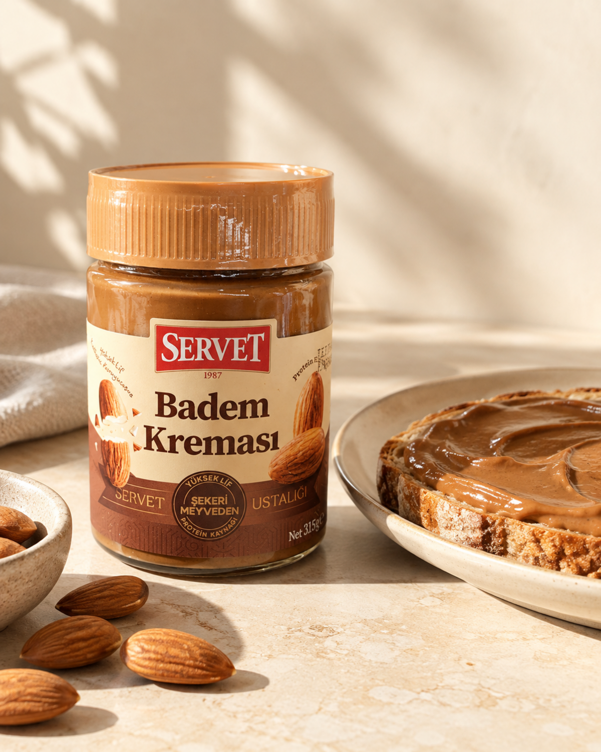 Servet Badem Kreması 315g Palmiye Gurme