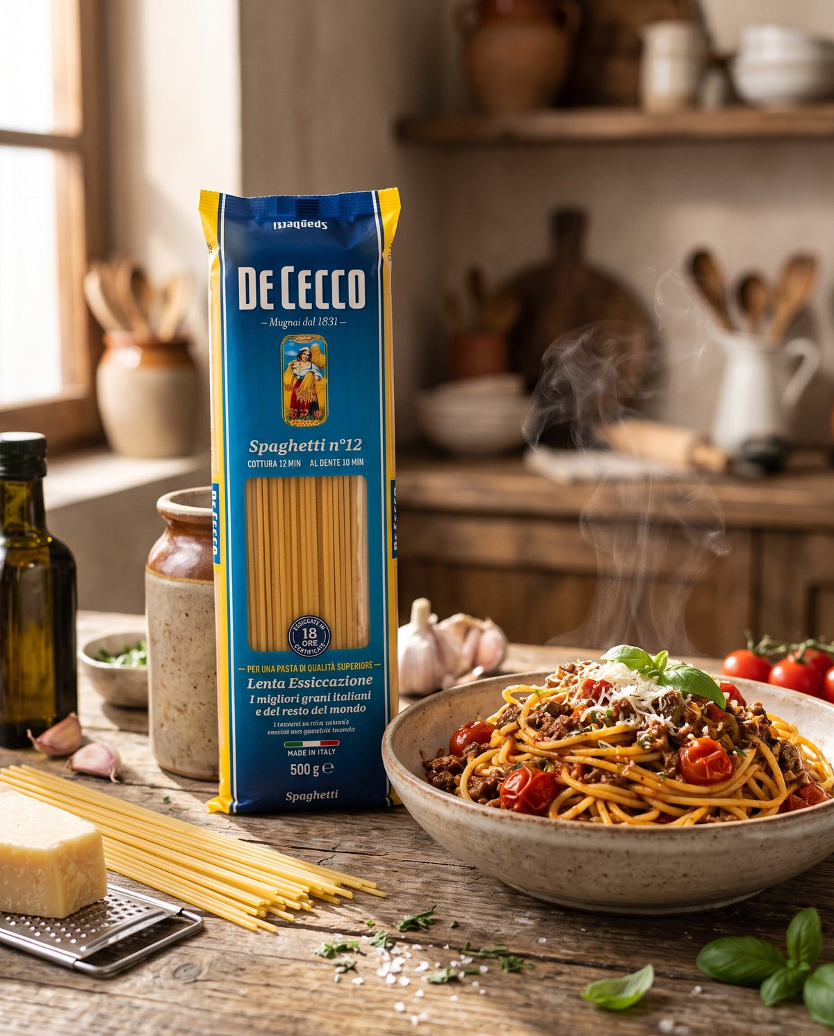 De Cecco Spaghetti Makarna 500 g (Lenta Essiccazione İtalyan Makarnası) Palmiye Gurme