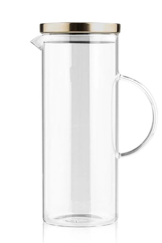 1800 ml Metal Kapaklı Sürahi | Dayanıklı ve Şık Tasarım | Su ve İçecek Depolama Palmiye Gurme