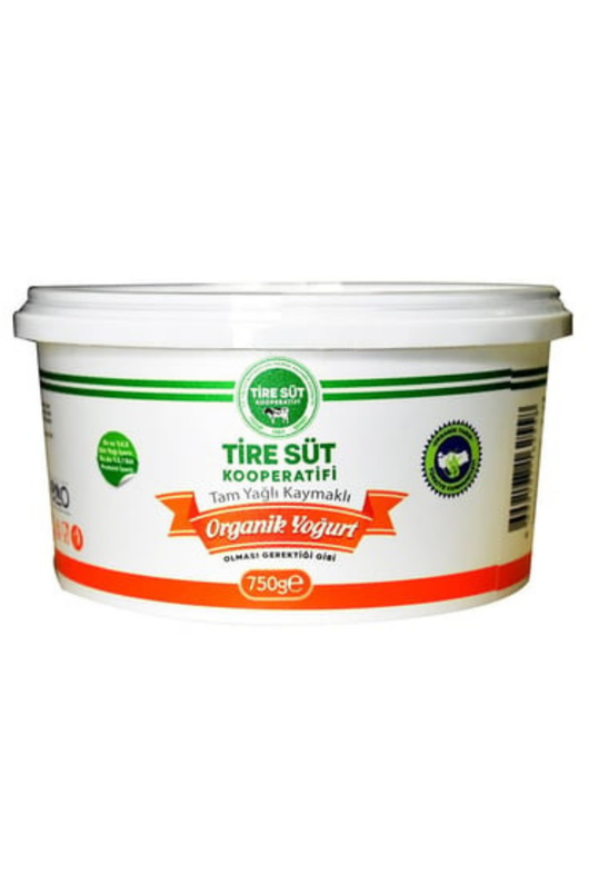 Tire Süt Koop. Organik Yoğurt 750 gr – Sertifikalı Katkısız Doğal Lezzet Palmiye Gurme